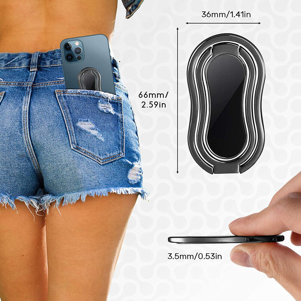 US 2-4 Phone Ring Holder Finger Kickstand 360° Rotation Foldable Cellphone Stand