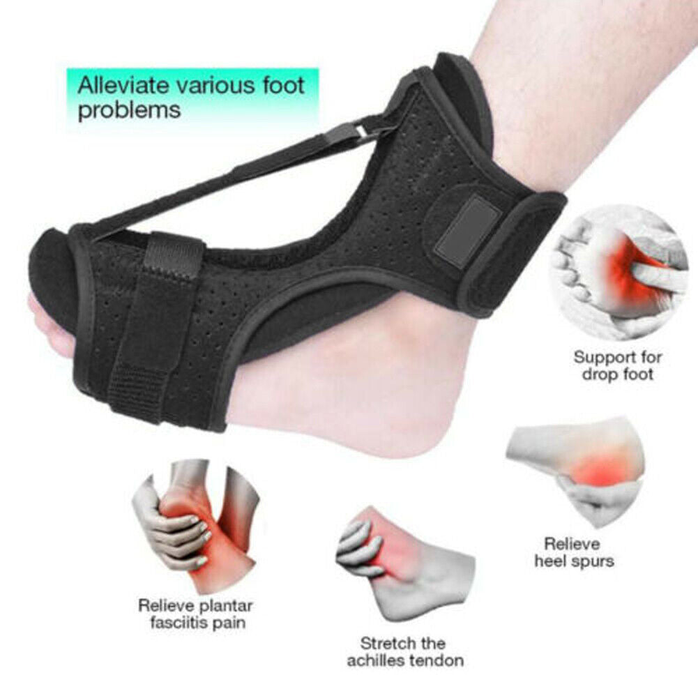 US 2-4 Pairs Adjustable Ankle Brace Foot Drop Orthotic Brace Support Toe Pain