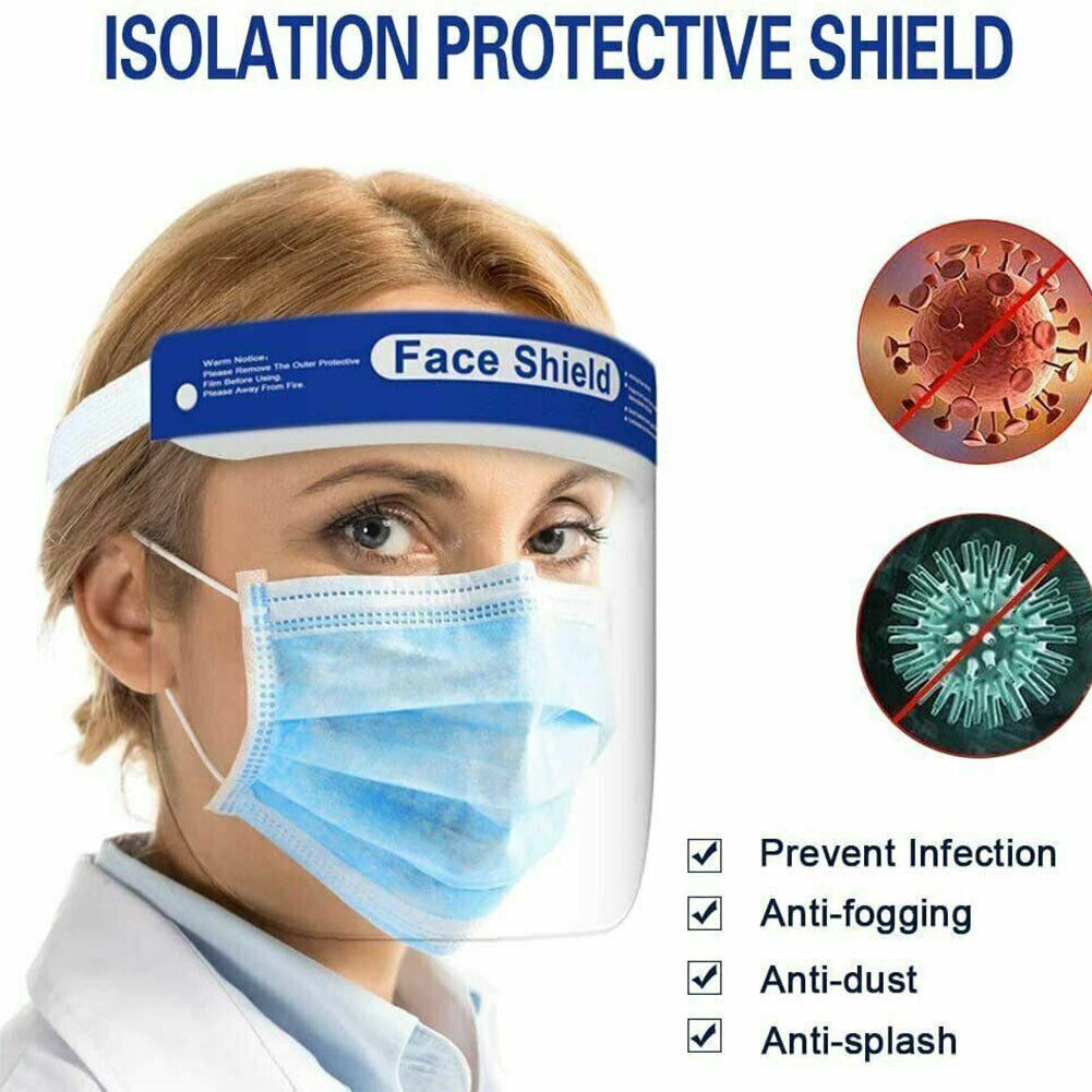 US 15-30 Face Shield Reusable Washable Protection Cover Antifog Mask Anti-Splash