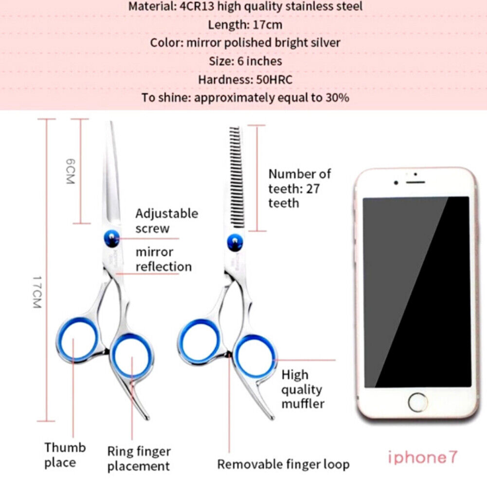 US 8-11 Pcs Set Stainless Steel Hairdressing Shear Professional Thinning Scissor