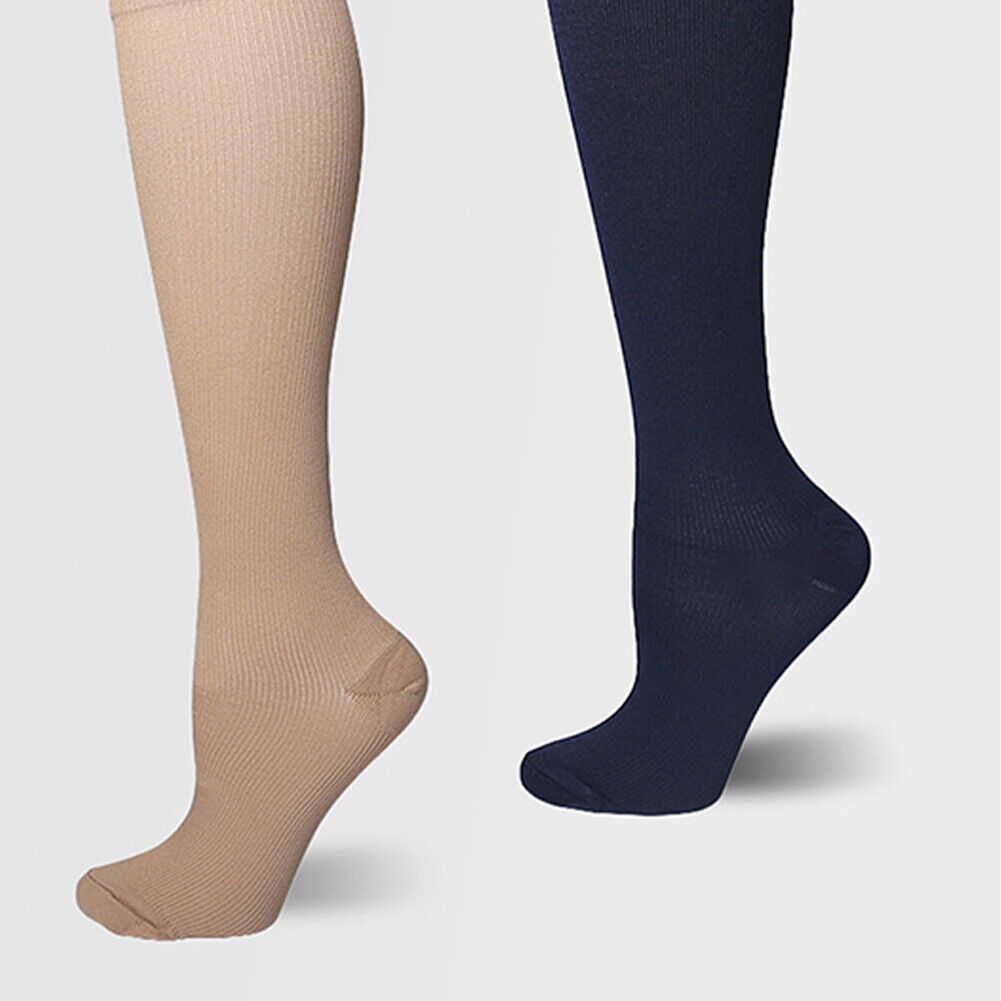 US 6-12Pairs Compression 15-20mmHg Graduated Support Socks Calf Men Women S-XXL