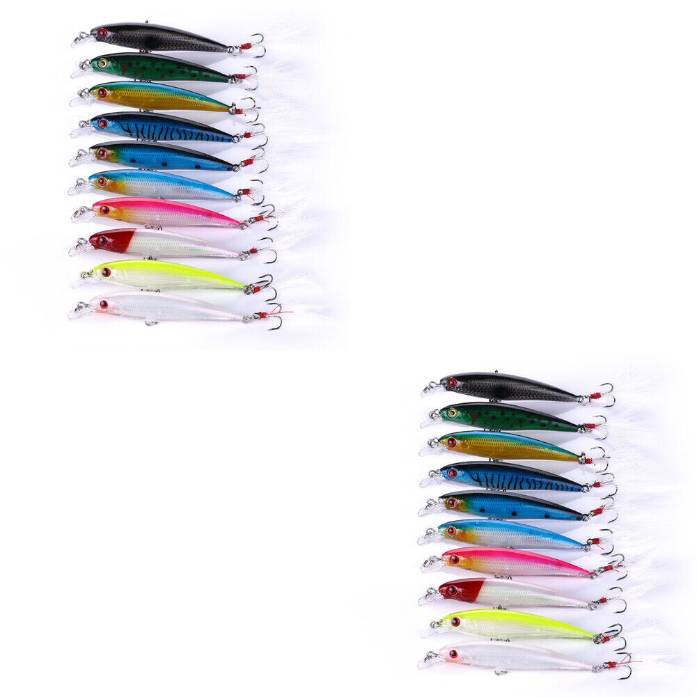 US 10-20 Pcs Mesmerizing Jerking Movement Casting Distance Jerkbaits
