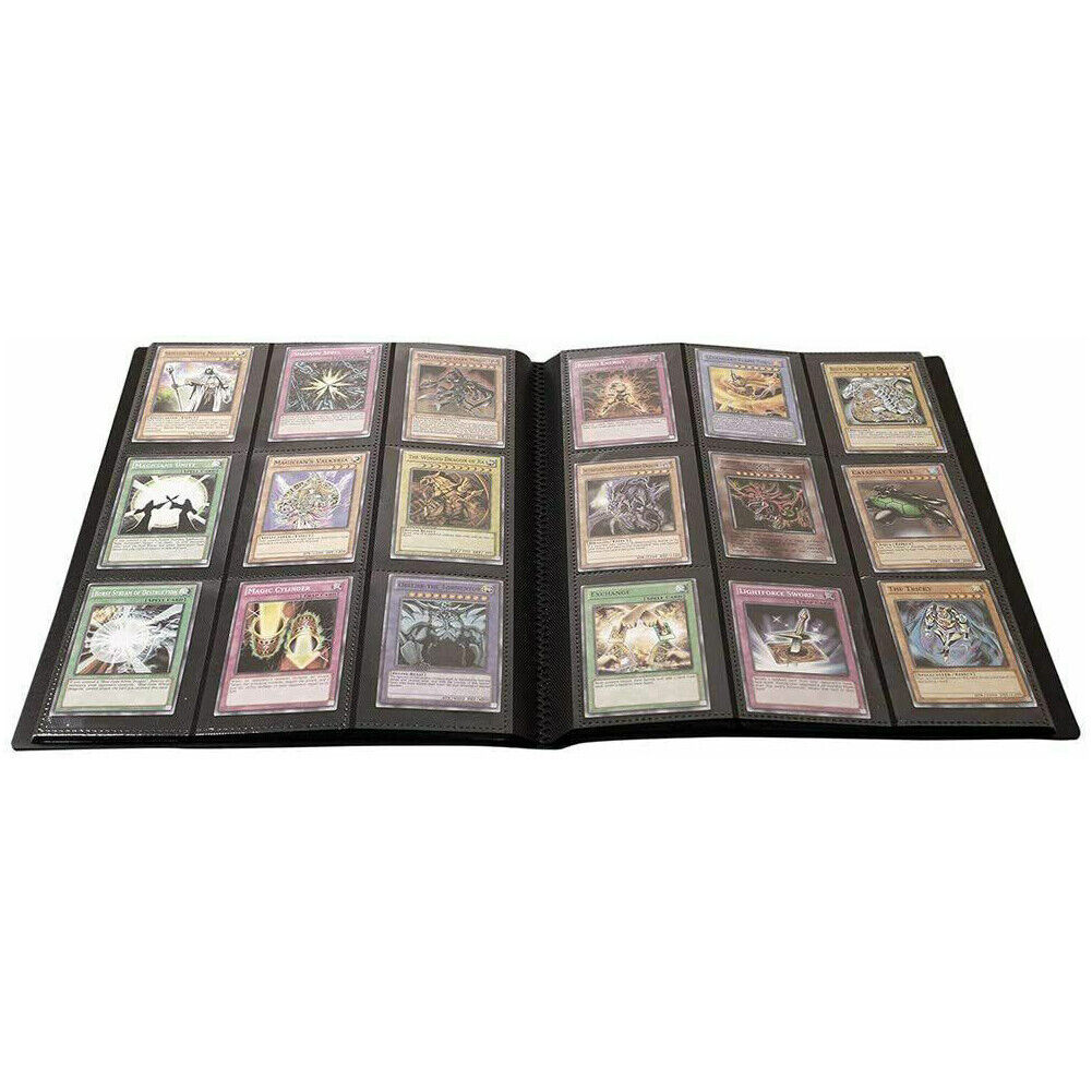 US 360 Card Pocket Binder with Elastic 9 Pocket Trading Cards Album Folder, Blac