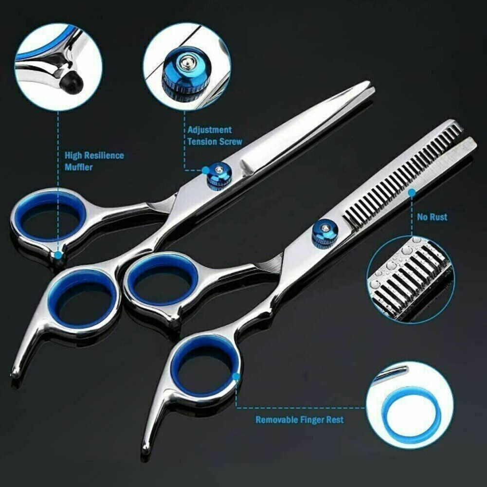 US 8-11 Pcs Set Stainless Steel Hairdressing Shear Professional Thinning Scissor