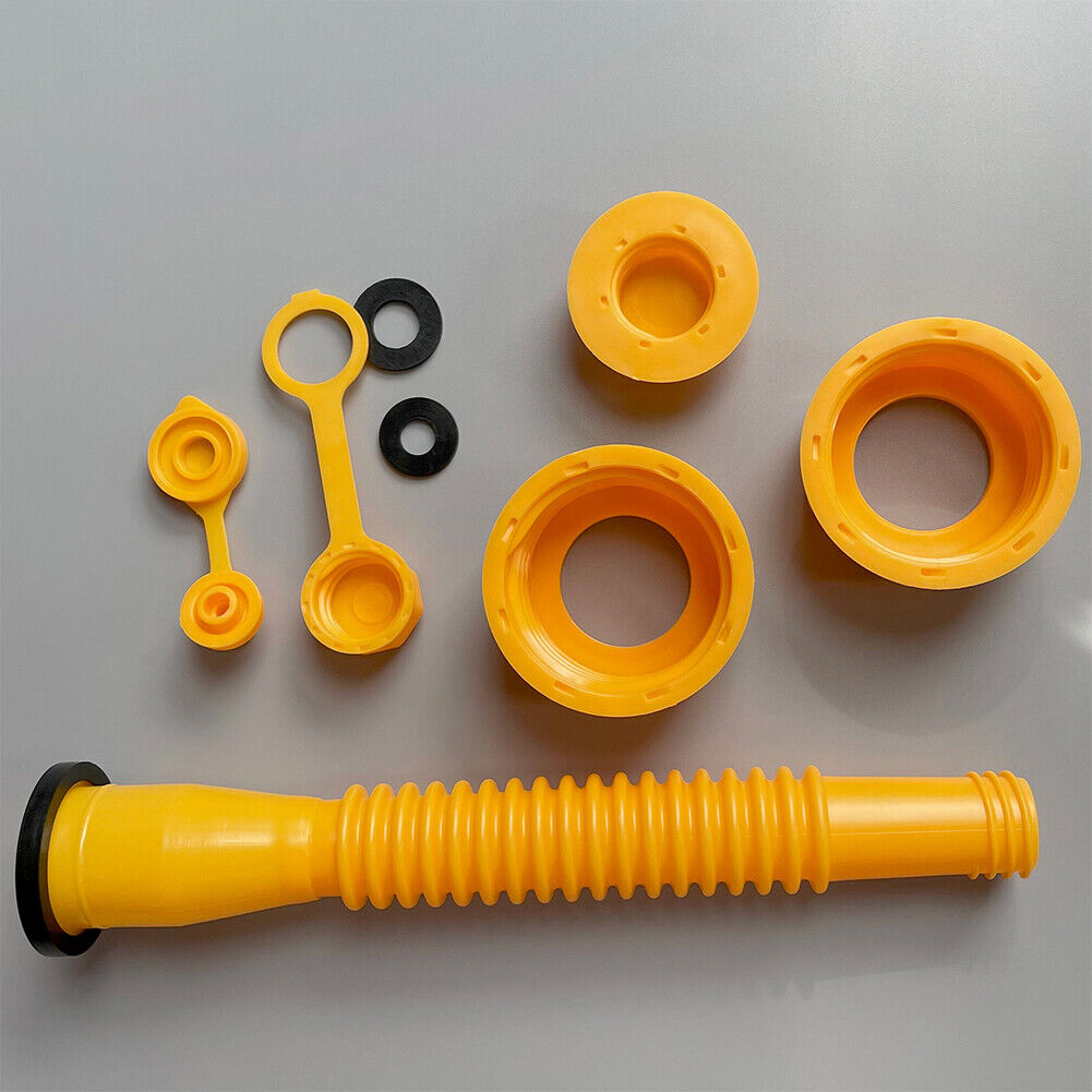 US 2-4 Pc Gas Can Spout Kit Replacement Old Style Tanks Plastic Nozzle Vent Set