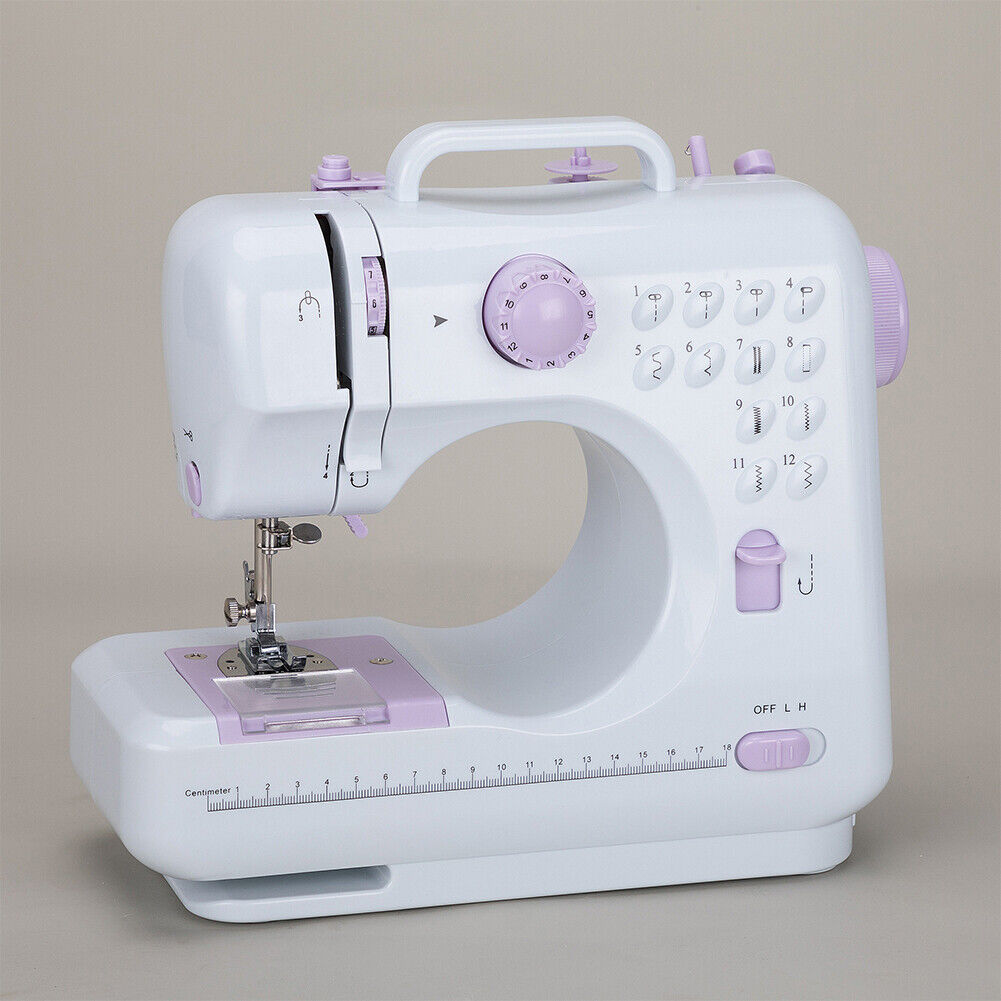 US Portable Sewing Machine Electric Crafting Mending 12 Built-In Stitches