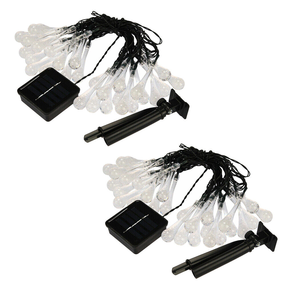 US 21 Ft Outdoor Solar Powered 30 LED String Light Garden Patio Landscape Lamp
