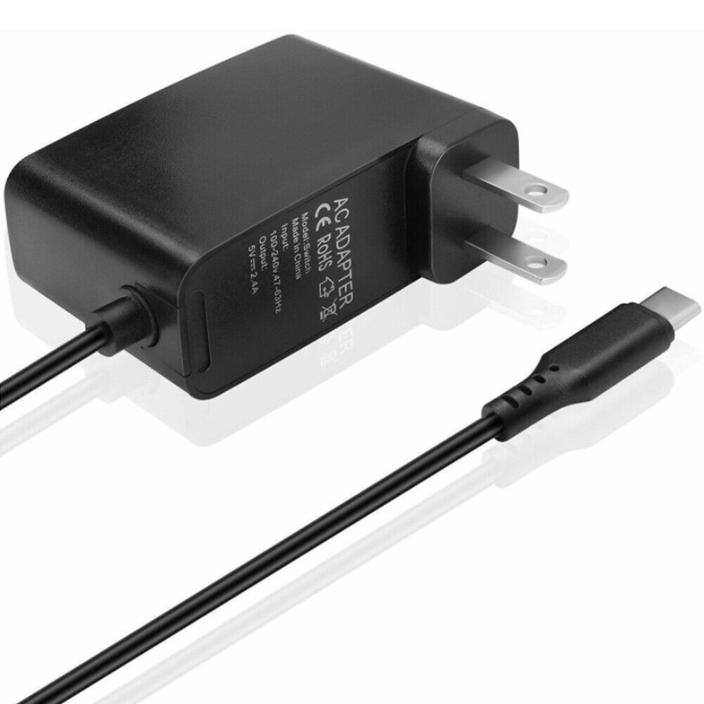 US 2-4 Pcs Charging Cable AC Adapter Power Supply For Nintendo Switch Wall Plug