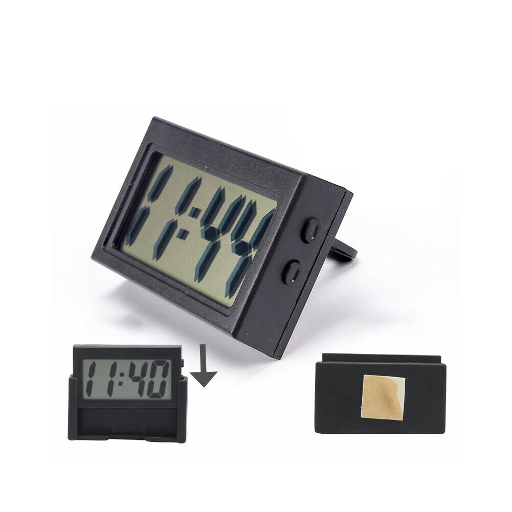 US 2-4 Pack Car Dashboard Digital Clock Mini Automotive Stick Watch Day Display