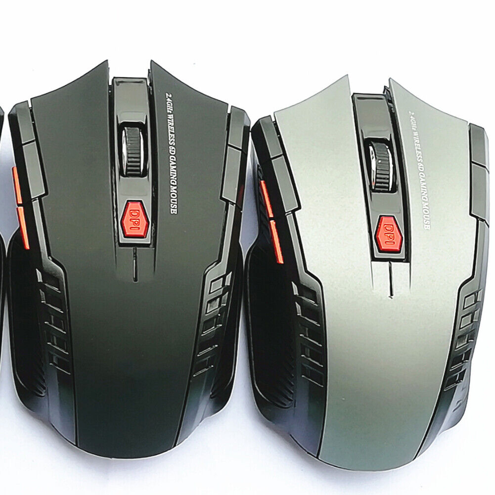 US 2-4 Pack 2.4GHz Wireless Gaming Mouse USB Receiver Optical Laptop Computer