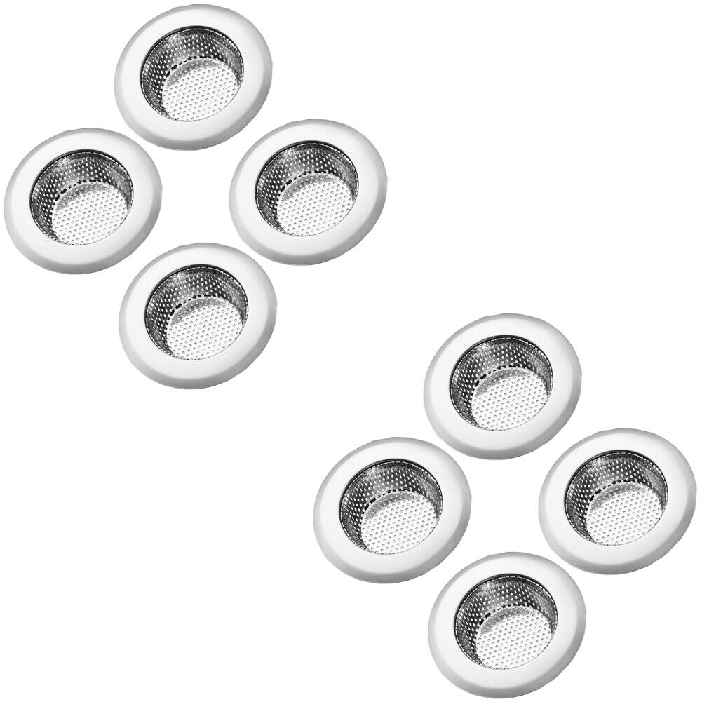US 4-8 Pc Kitchen Sink Strainer Stainless Steel Drain Strainer Basket Waste Plug