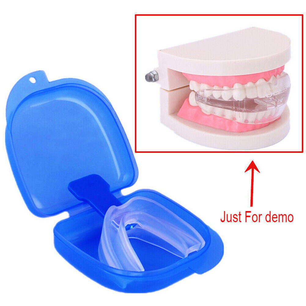 US 2-4 Pc Anti-Snoring Mouthpiece Mouth Guard Grind Stop Sleep Apnea Bruxism Aid