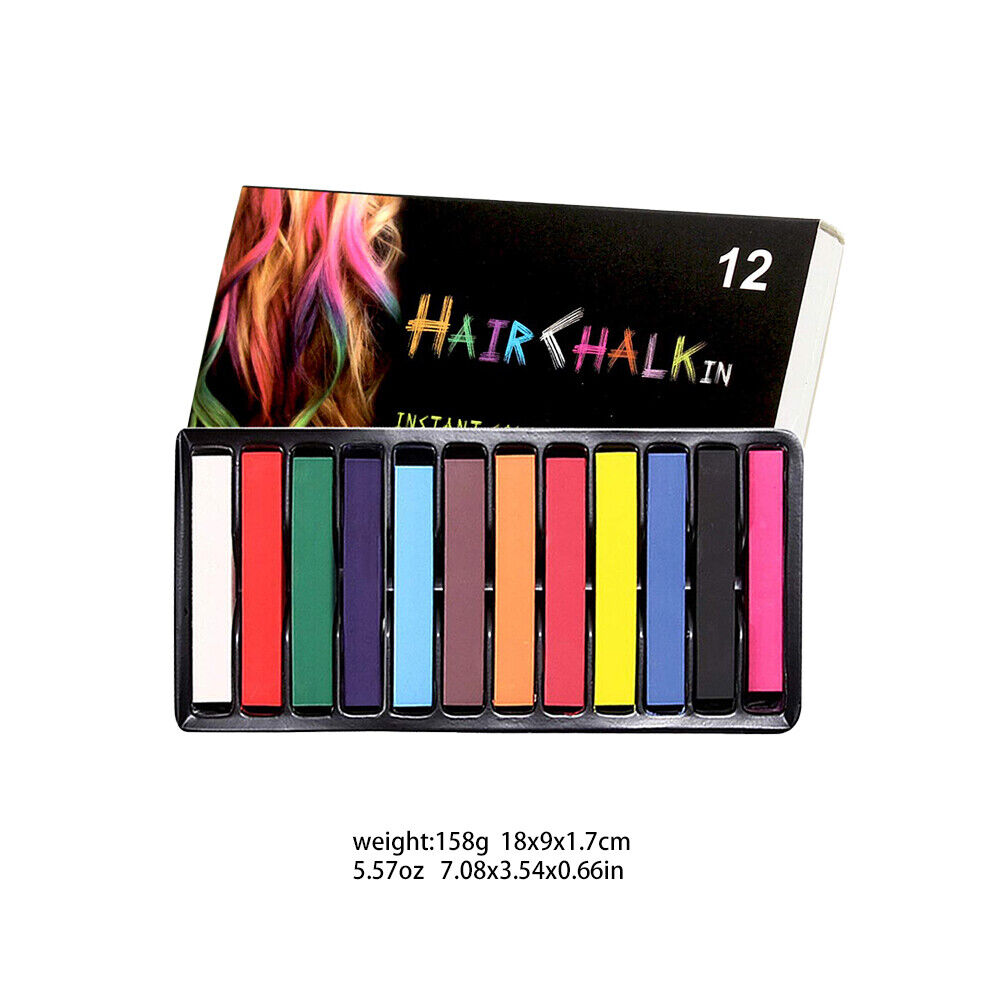 US 12-24 Color Set Temporary Hair Chalk Set Washable Color One-time Dye Kid Safe