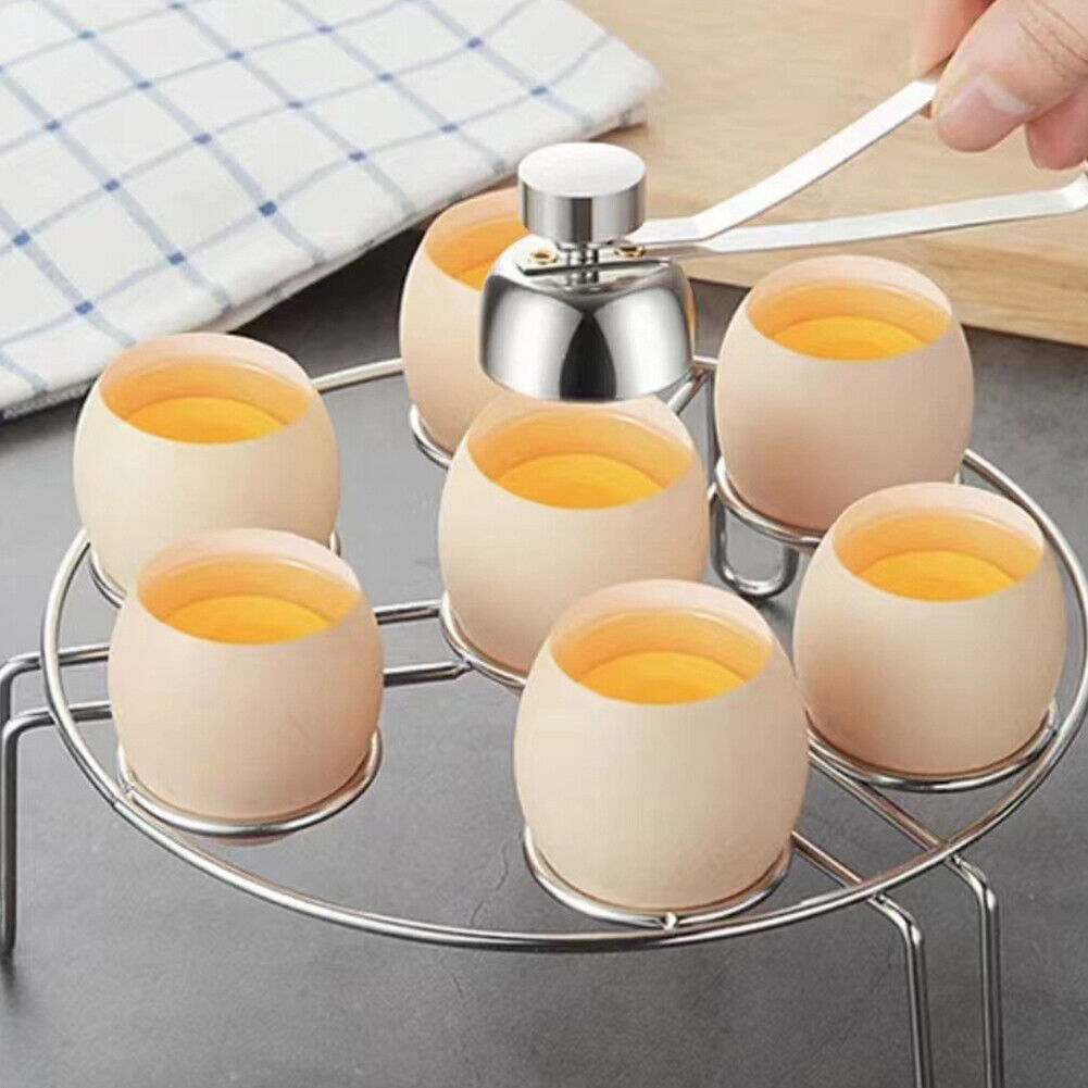 US 2-4 Pack Stainless Steel Egg Shell Opener Topper Cutter Cracker Knocker Tool