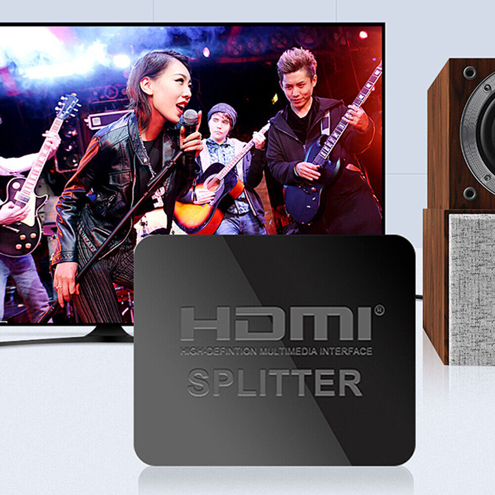 US Active HDMI Splitter Powered Amplifier 1 to 2 4K 2160P 1080P Screen Mirroring
