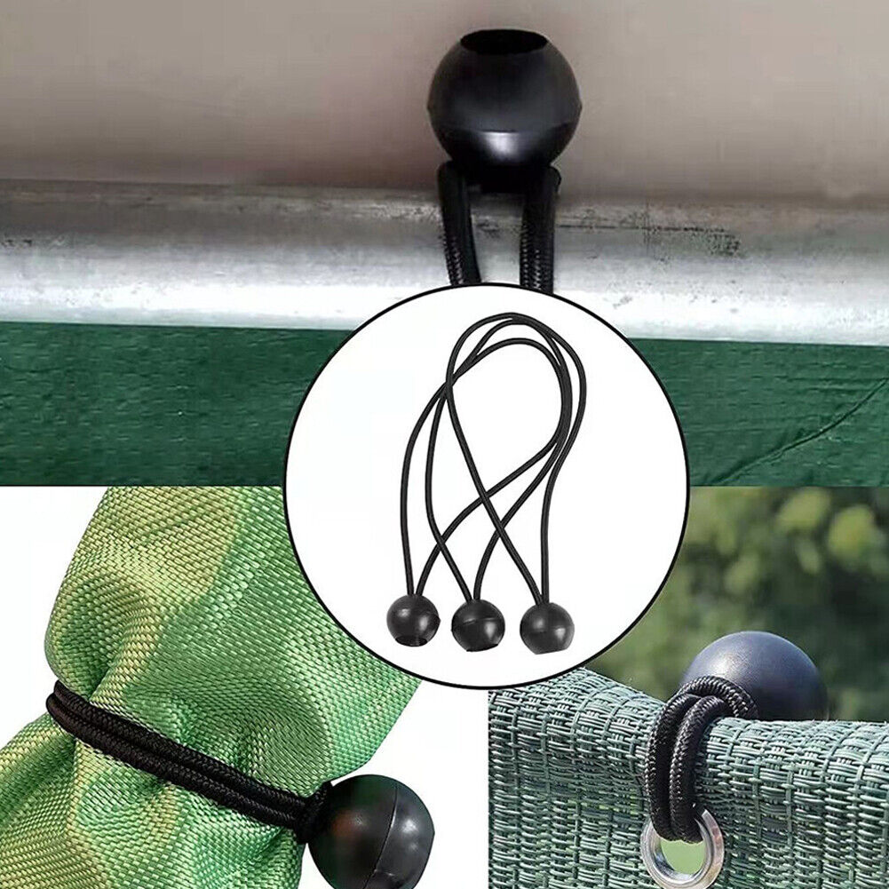 US 6" White Ball Bungee Bungie Cord Heavy Duty Canopy Tarp Tie Downs Straps