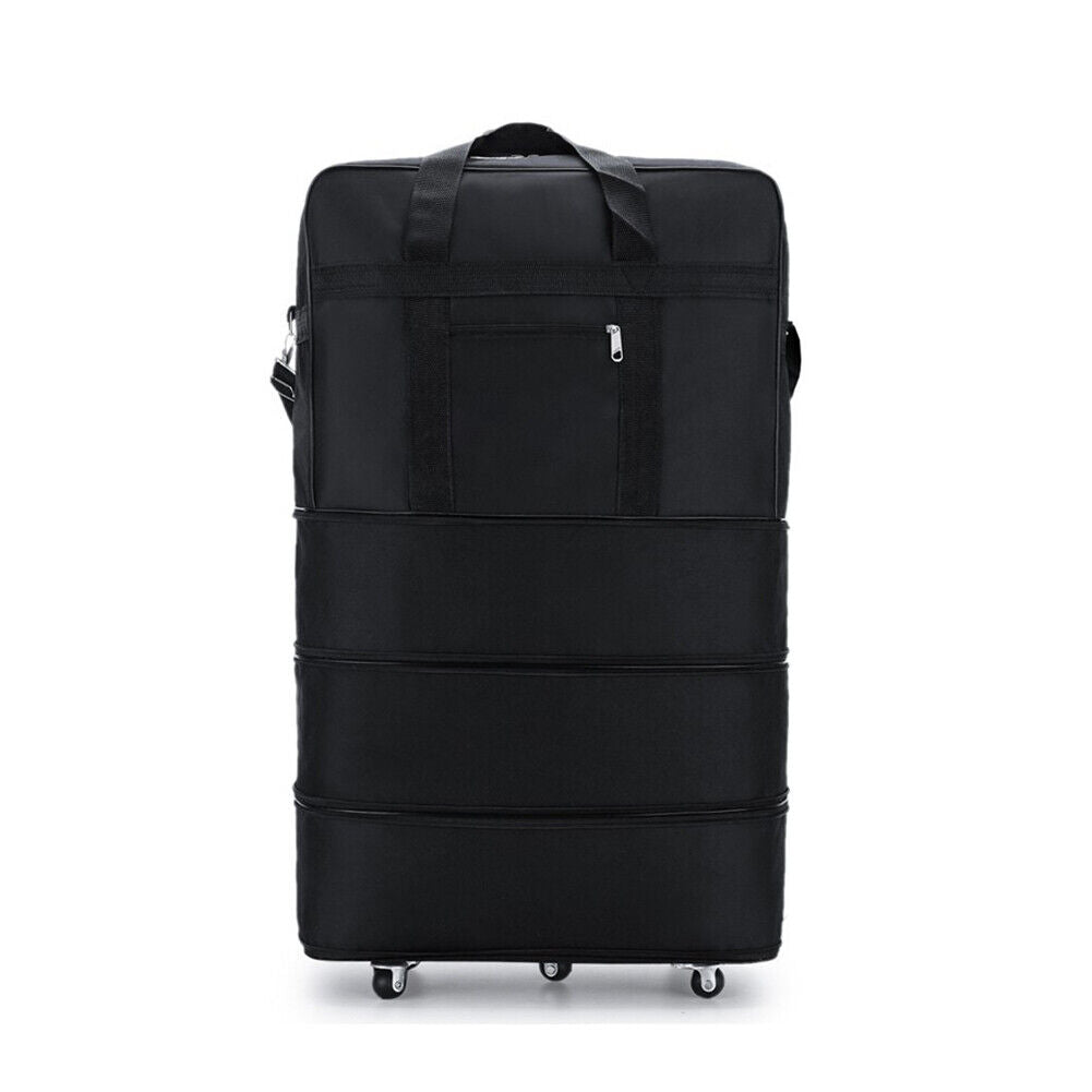 US 3-Layers Expandable Duffel Bag Suitcase Collapsible Rolling Wheeled Luggage