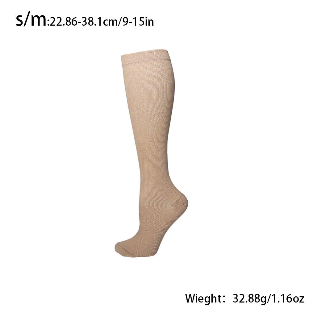 US 6-12Pairs Compression 15-20mmHg Graduated Support Socks Calf Men Women S-XXL