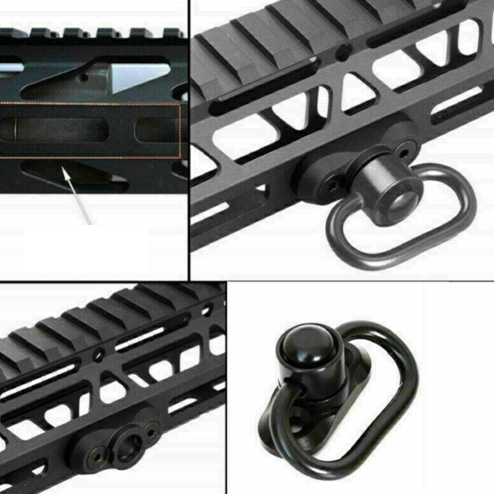 US 1-4 Pack 1.25" QD Sling Swivels Mounts for MLock Rail System or Fit Two Point