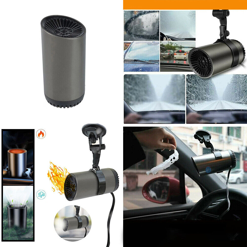 US 1-2 Pcs 12v Auto Heater Car Warm Cup Shape Fast Defroster Windshield Defogger