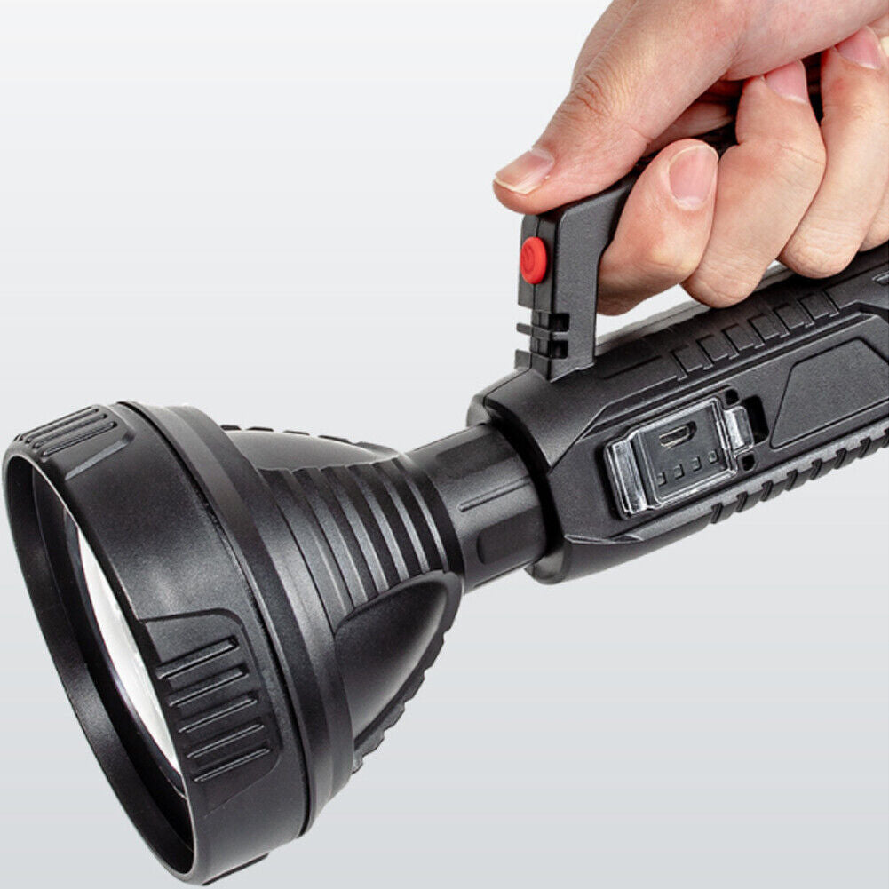 US 1-2 Pack Rechargeable Torch LED Searchlight Handheld Portable Spotlight