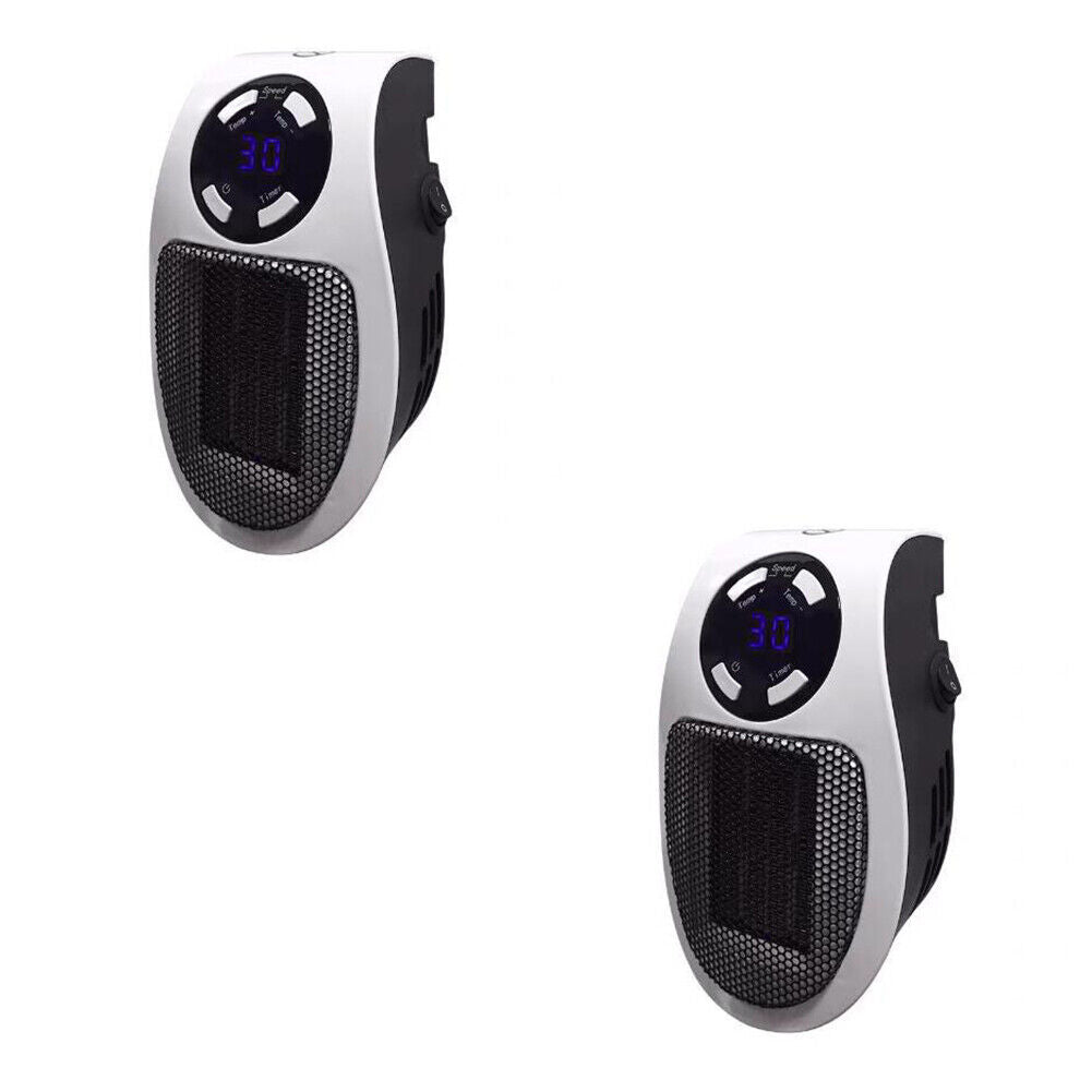 US 1-2 Pack Handy Portable Heater Turbo Wall Outlet Heater Mini for Bedroom
