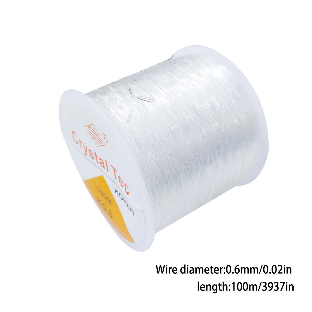 US 1-2 Roll 328Ft Clear Stretch Elastic Bead Cord Bracelet String Jewelry Making