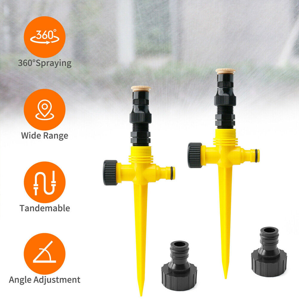 US 4~8Pc Multifunction Adjustable Sprinkler 360° Rotation Auto Irrigation System