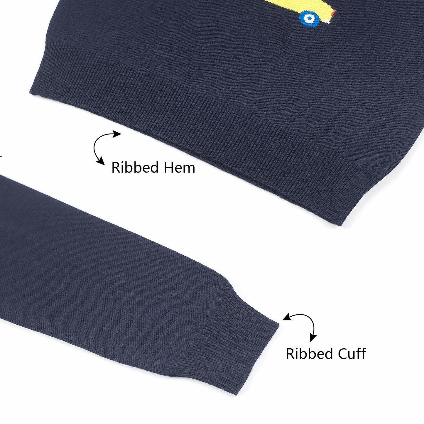 Sweater for Kids Soft &Cute Crew Neck Colorful Cars Long Sleeve Pullover