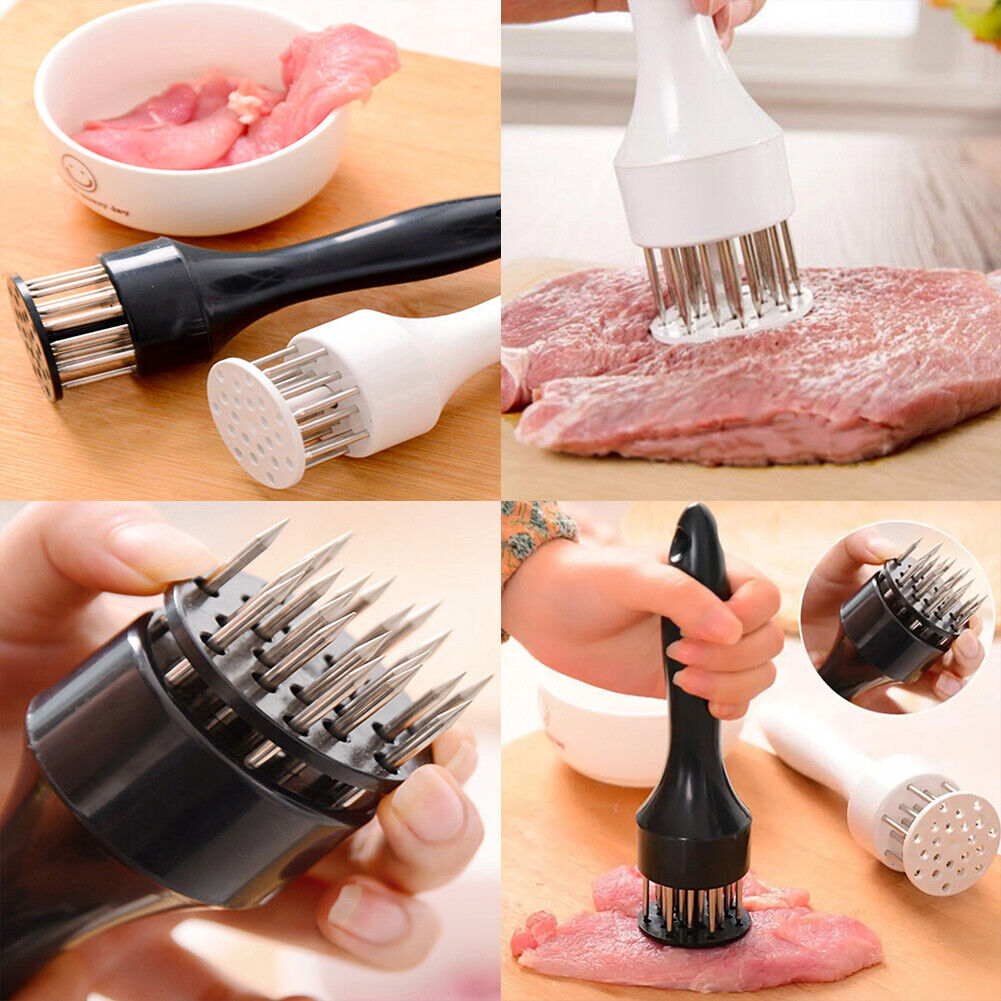 US 1-2 Pcs Professional Meat Tenderizer with Meat Sharp Stainless Steel Needle