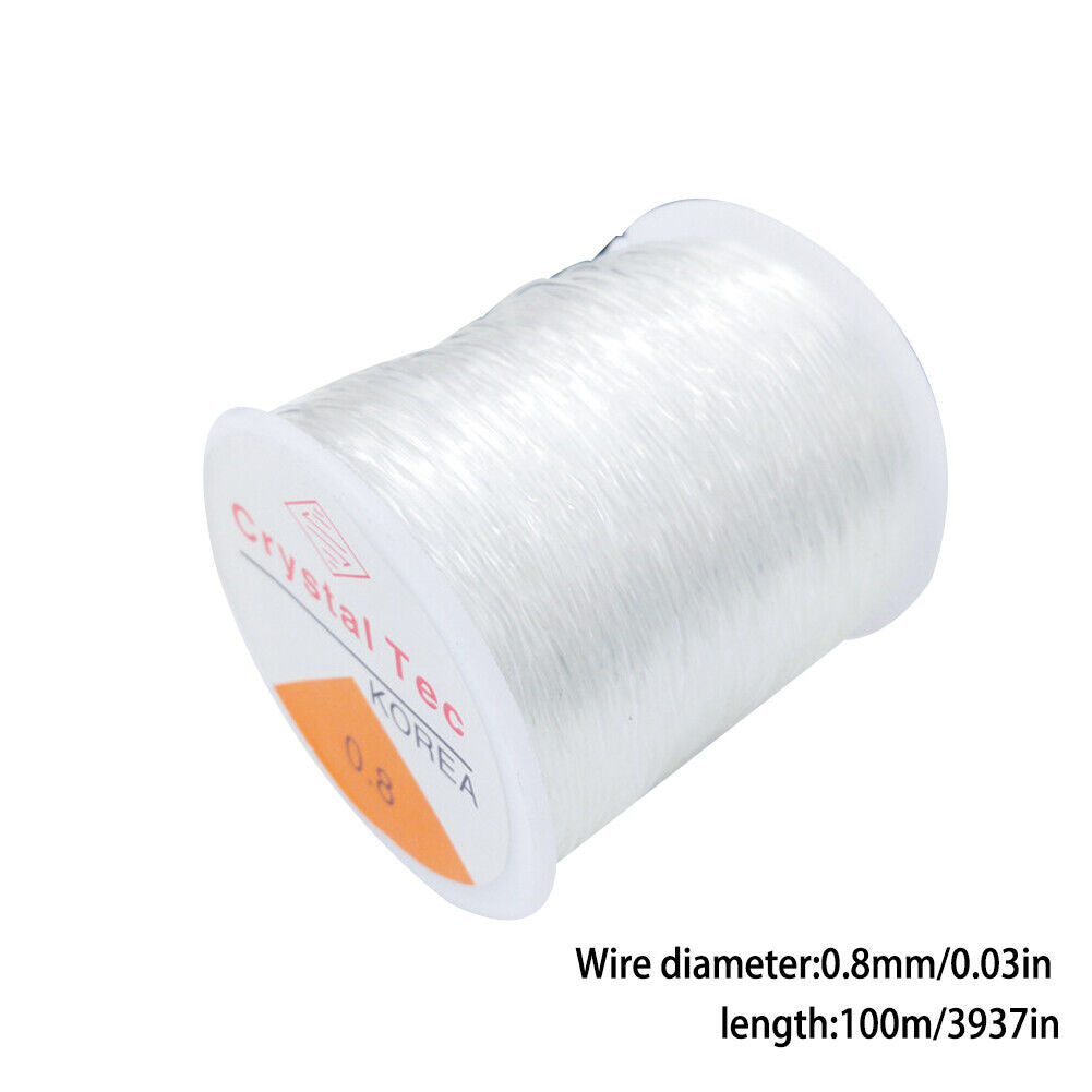 US 1-2 Roll 328Ft Clear Stretch Elastic Bead Cord Bracelet String Jewelry Making