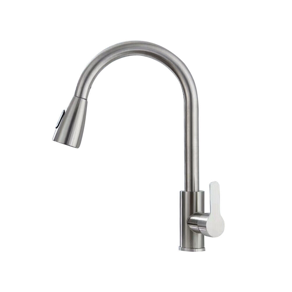 US Chrome Pull Down Kitchen Faucet Sprayer Single Handle Swivel Sink Mixer Tap