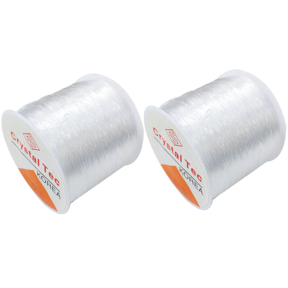 US 1-2 Roll 328Ft Clear Stretch Elastic Bead Cord Bracelet String Jewelry Making