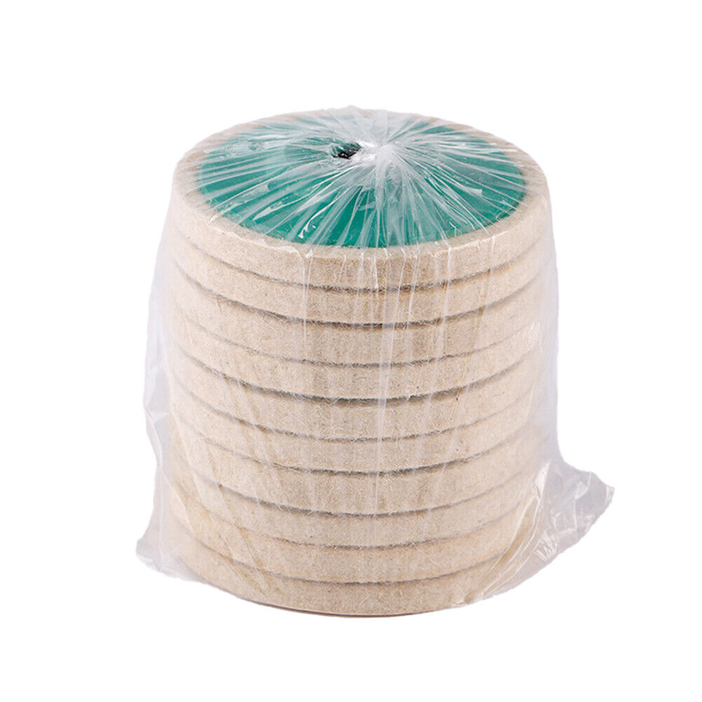 US 10~20 Pack 4'' Wool Finishing Polishing Wheel Disc Buffing Pads Angle Grinder
