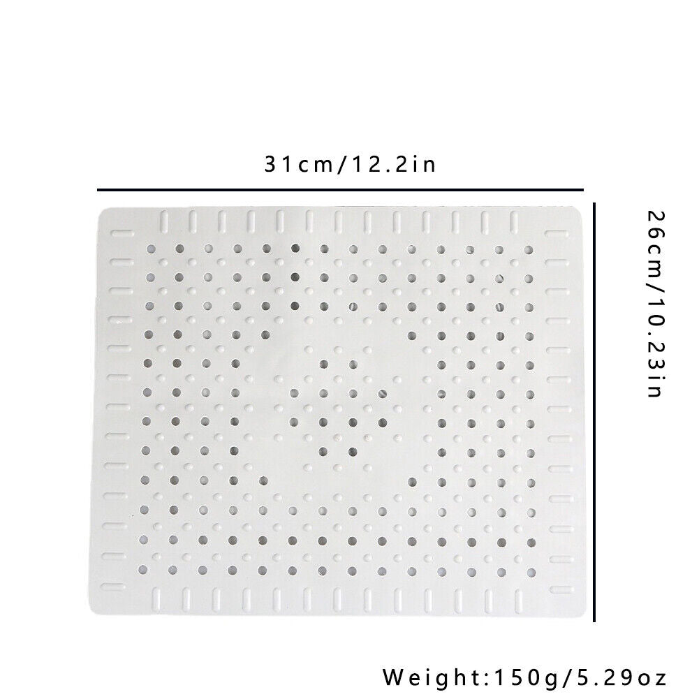US 2-4 Pc Kitchen Sink Mat Rubber Drainer Pad Protector Non-Slip Rubber Durable
