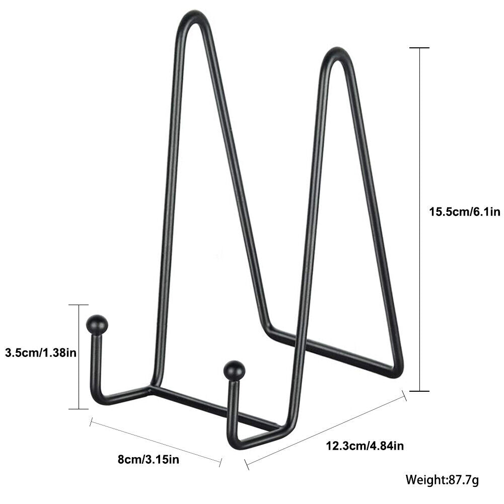 US 4-8 Pcs Metal Frame Holder Display Stands for Picture,Plate,Book,Photo Easel
