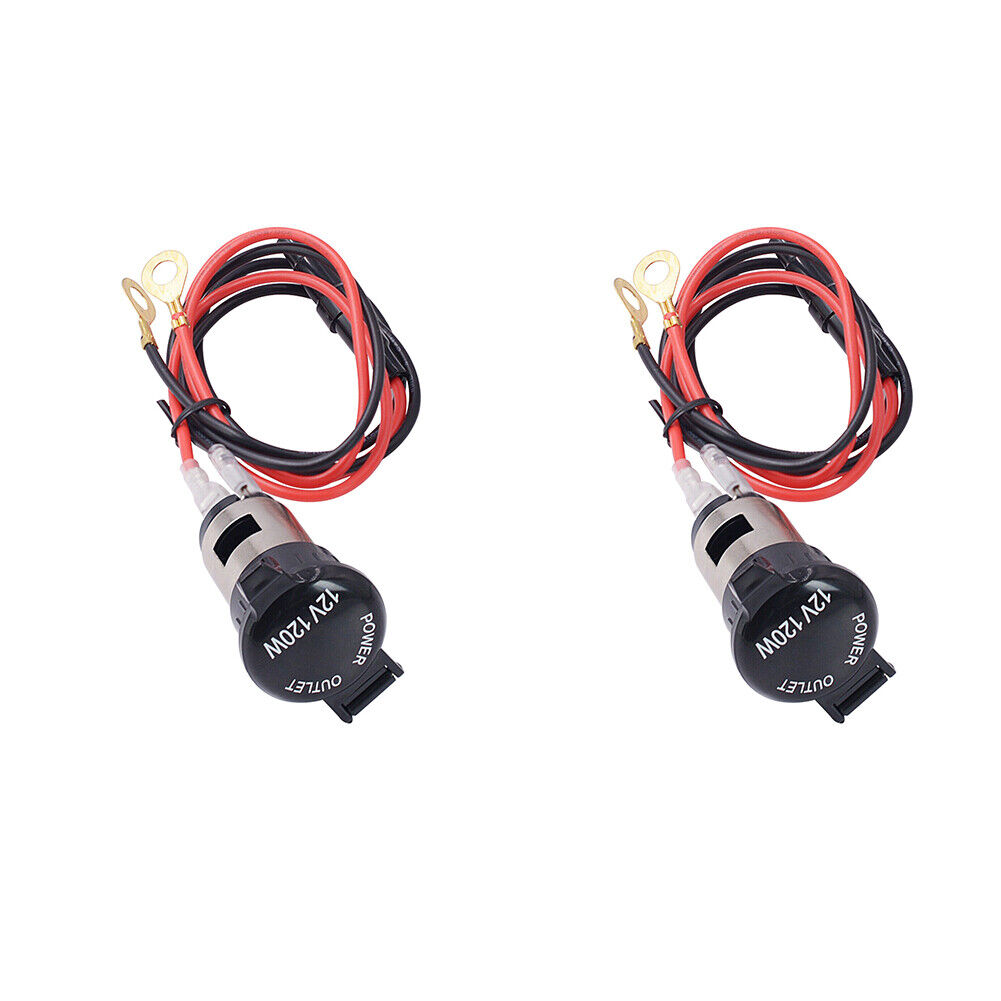 US 2-4 Pc Power Socket Outlet Plug Accessories+Line 12V Car Boat Tractor Lighter