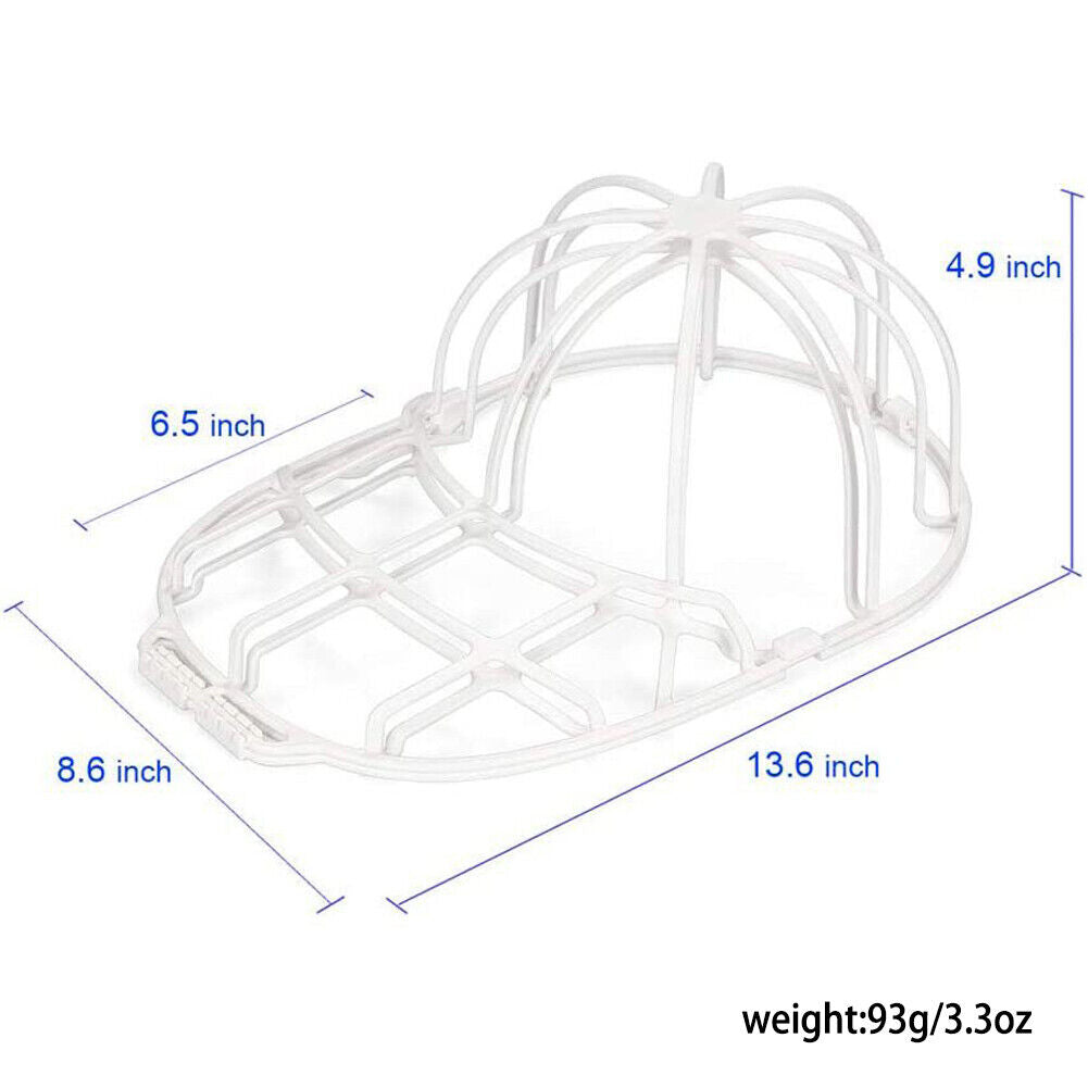 US 4-8 Pc Sturdy Plastic Frame Cage Baseball Cap Washer Cleaner Protector Holder