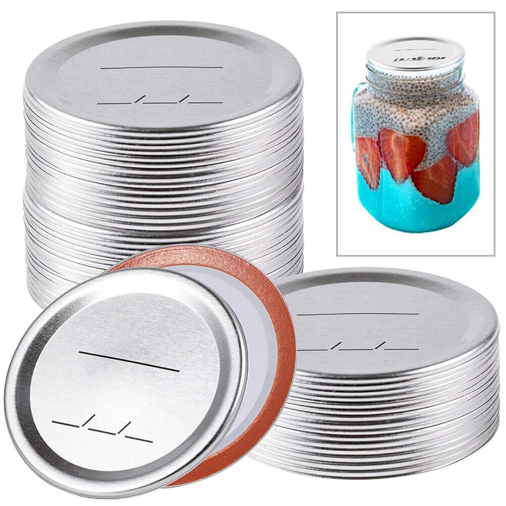 US 50-100 Wide Mouth Canning Lids Mason Ball Kerr Jar Leak Proof Metal Seal Caps