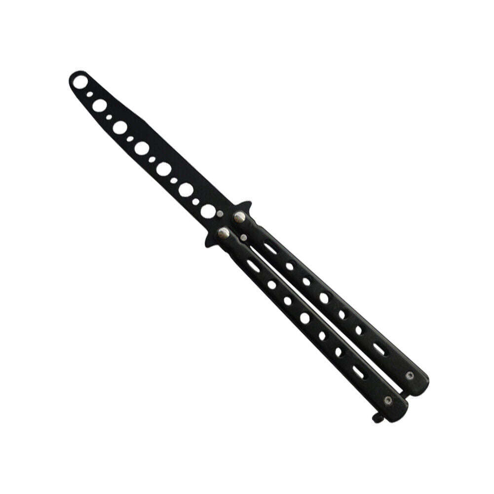 US 1-2 Pack Butterfly knife Practice Martial Swords Steel Metal Folding Training
