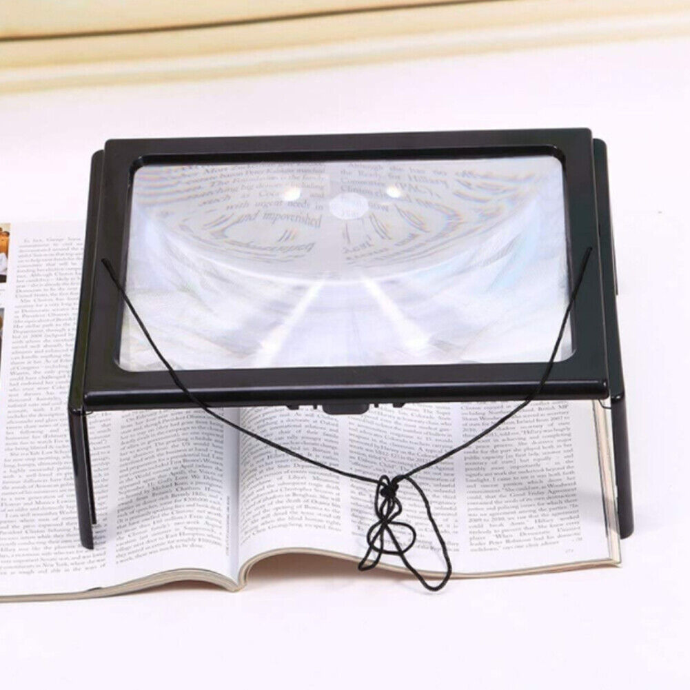 US 1-2 Pcs Magnifier LED Lighted Illuminated Foldable Desktop Portable For Elder