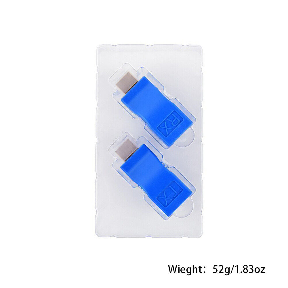 US 1080P HDMI Extender To RJ45 Over Cat 5e/6 Network LAN 4K Ethernet Adapter