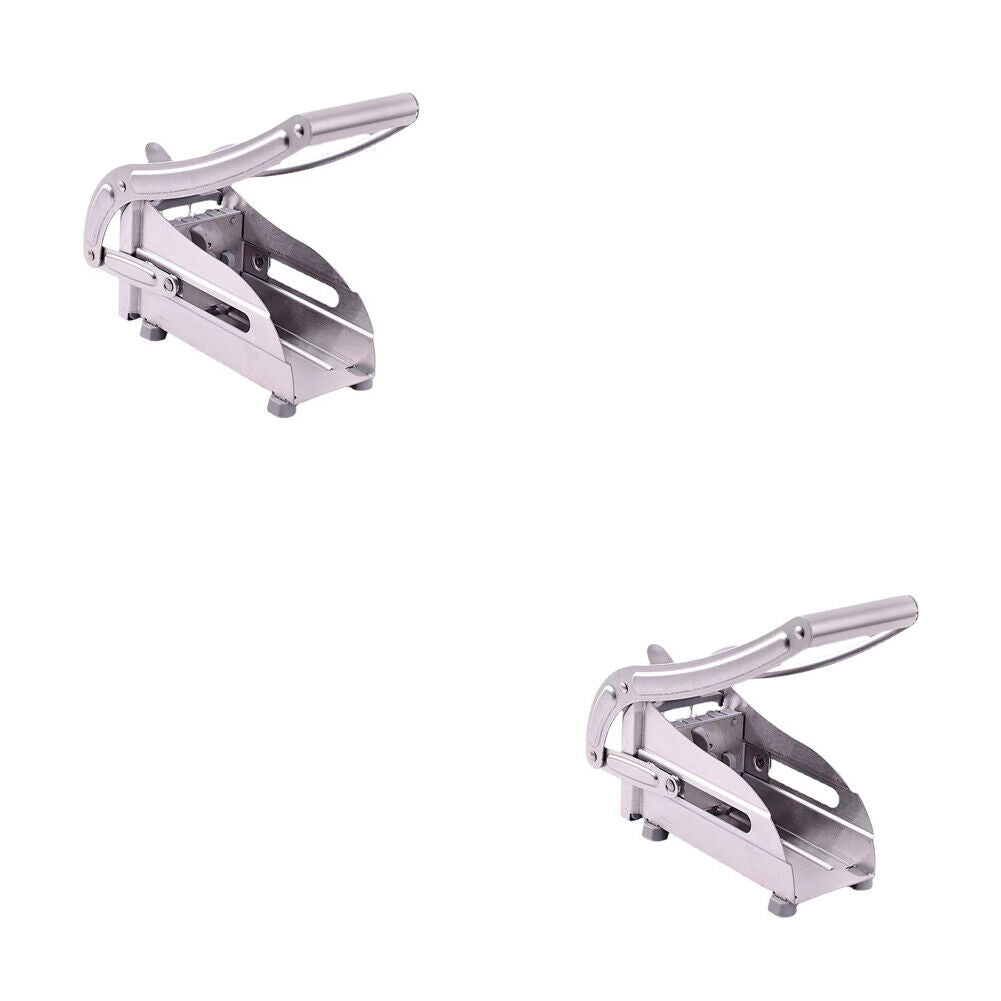 US 1-2 Pack French Fry Cutter Stainless Steel Potato Slicer Vegetable Chopper