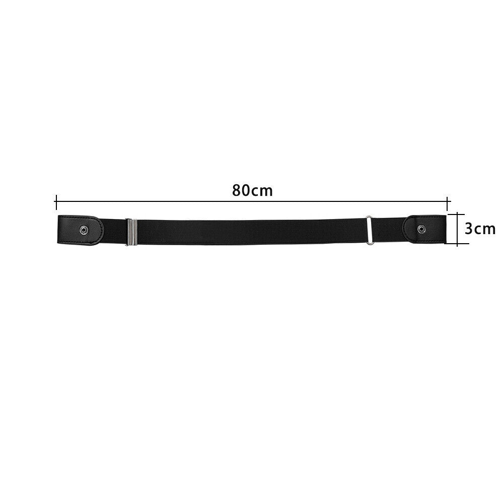 US 2-4 Pack Buckle Free Elastic Belt Women Men Comfortable Adjustable Invisible