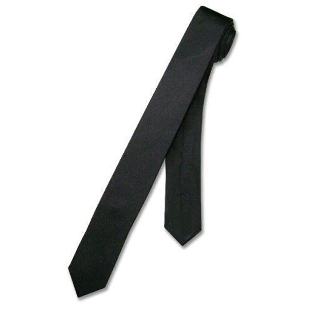 US 1-2 Pack Men Boy Black Skinny Slim Retro Tie Narrow 2" Thin Necktie M-Colors