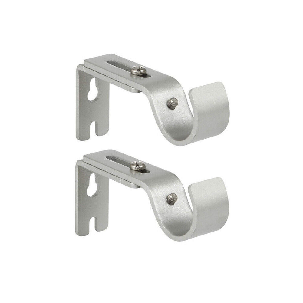 US 4-8 Pc Adjustable Curtain Rod Wall Bracket Hooks anchors Window Frame Holders