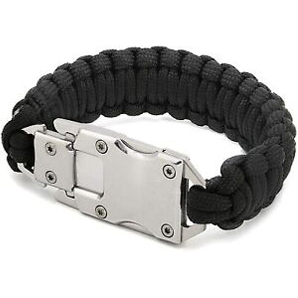 US 2-4 Pack Paracord Bracelet Survival Tactical Wrist Band Braided EDC Survival