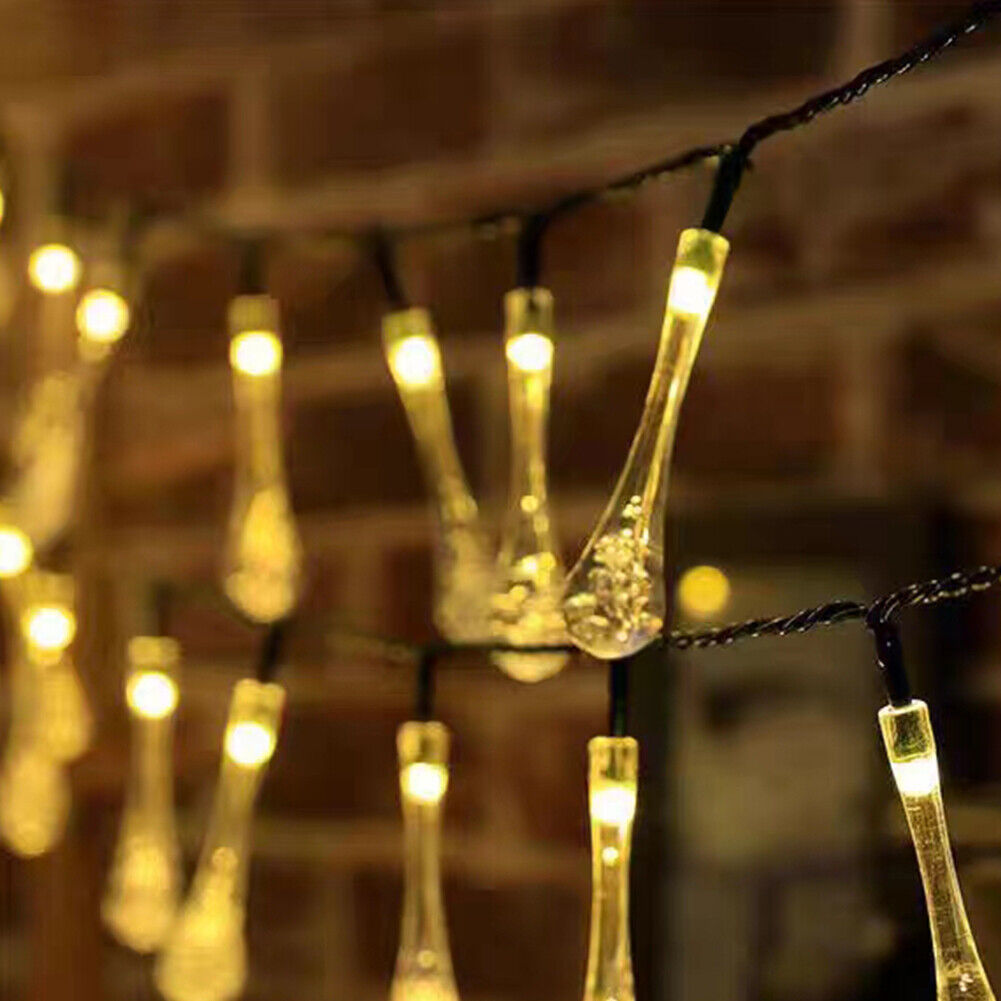 US 21 Ft Outdoor Solar Powered 30 LED String Light Garden Patio Landscape Lamp
