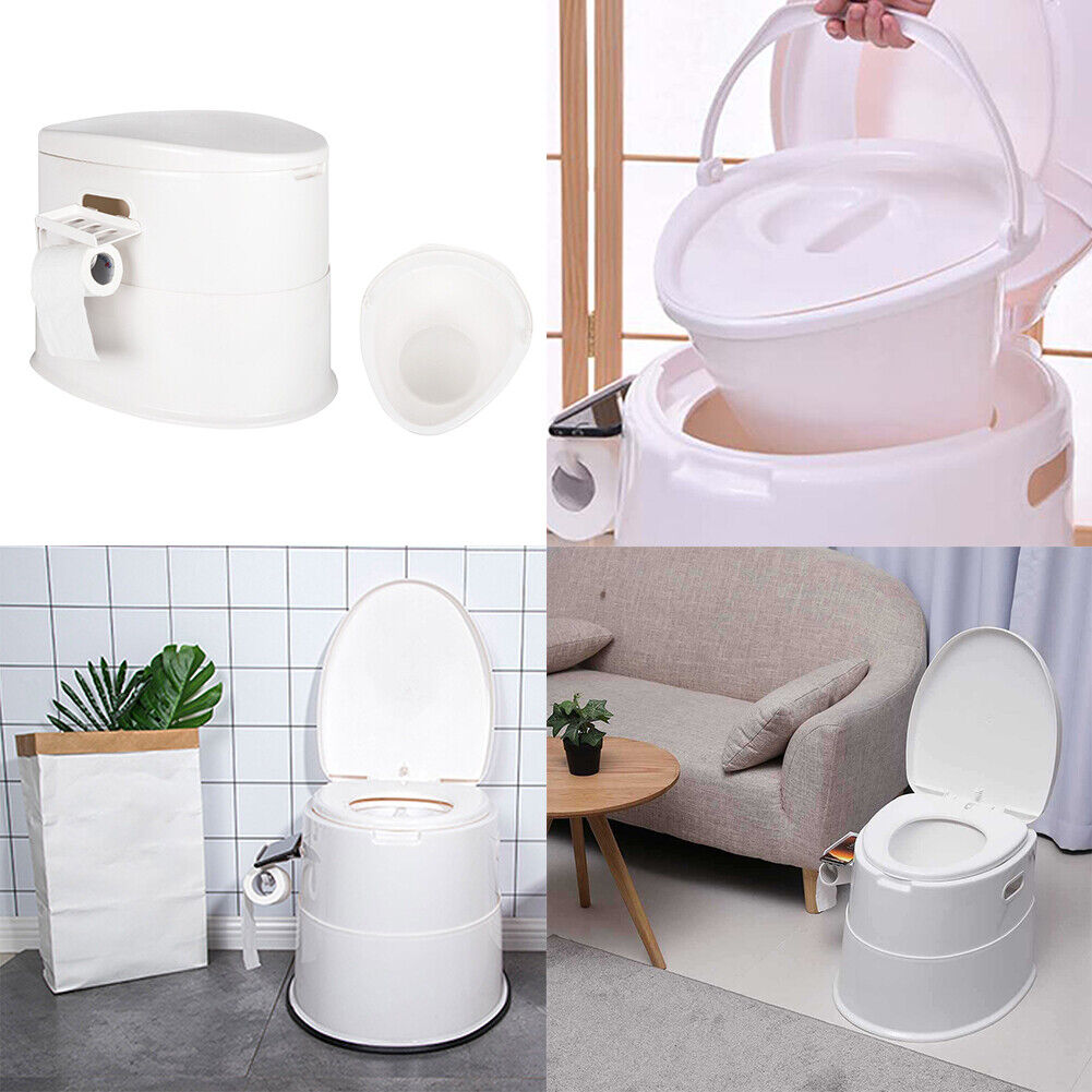 US 5L Portable Seat Toilet Home Potty Commode Travel Camping RV Accessories