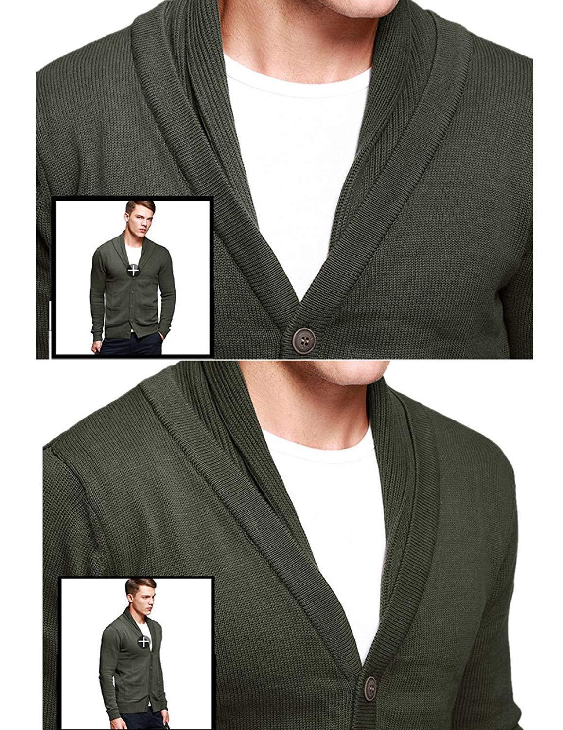 Match Men's K|G Series Shawl Collar Cardigan Sweater